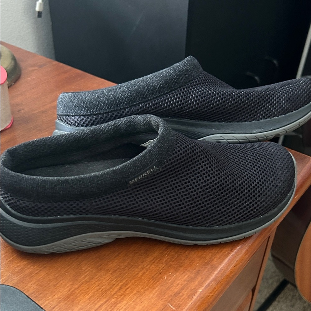 Merrell FloatPro Black Slip-On Mesh Loafers